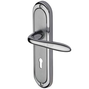 Heritage Brass Henley Apollo Finish, Polished Chrome & Satin Chrome Door Handles (sold in pairs)