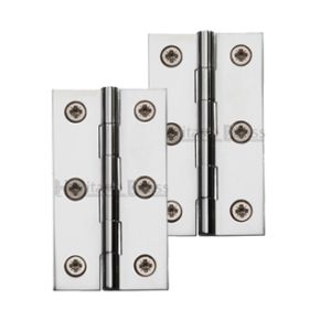 Heritage Brass Extruded Brass Cabinet Hinges (Various Sizes), Polished Chrome  (sold in pairs)