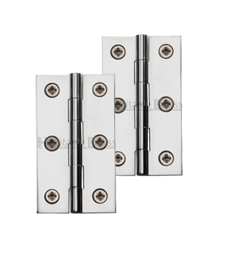 Heritage Brass Extruded Brass Cabinet Hinges (Various Sizes), Polished Chrome (sold in pairs)
