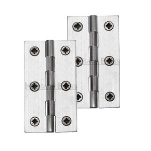 Heritage Brass Extruded Brass Cabinet Hinges (Various Sizes), Satin Chrome  (sold in pairs)