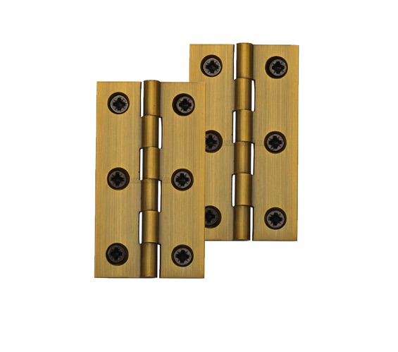 Heritage Brass Extruded Brass Cabinet Hinges (2.5 Inch OR 3 Inch), Antique Brass (sold in pairs)