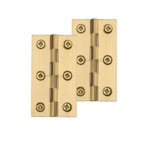 Heritage Brass Extruded Brass Cabinet Hinges (2.5 Inch OR 3 Inch), Satin Brass (sold in pairs)