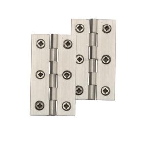 Heritage Brass Extruded Brass Cabinet Hinges (2.5 Inch OR 3 Inch), Satin Nickel  (sold in pairs)