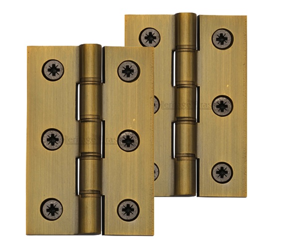 Heritage Brass 3 Inch Heavier Duty Double Phosphor Washered Butt Hinges, Antique Brass (sold in pairs)