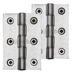 Heritage Brass 3 Inch Heavier Duty Double Phosphor Washered Butt Hinges, Satin Chrome (sold in pairs)