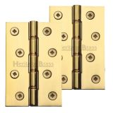 Heritage Brass 4" x 2 5/8" Heavier Duty Double Phosphor Washered Butt Hinges, Polished Brass -   (sold in pairs)