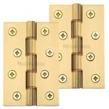 Heritage Brass 4" x 2 5/8" Heavier Duty Double Phosphor Washered Butt Hinges, Satin Brass (sold in pairs)