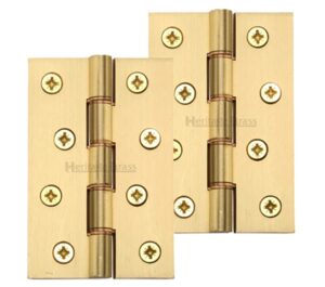 Heritage Brass 4" x 2 5/8" Heavier Duty Double Phosphor Washered Butt Hinges, Satin Brass -   (sold in pairs)