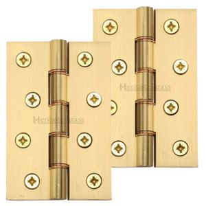 Heritage Brass 4″ x 2 5/8″ Heavier Duty Double Phosphor Washered Butt Hinges, Satin Brass (sold in pairs)