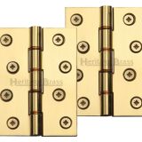 Heritage Brass 4 Inch Heavier Duty Double Phosphor Washered Butt Hinges, Polished Brass (sold in pairs)