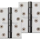 Heritage Brass 4 Inch Heavier Duty Double Phosphor Washered Butt Hinges, Polished Chrome (sold in pairs)