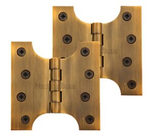 Heritage Brass 4 Inch Parliament Hinges, Antique Brass  (sold in pairs)