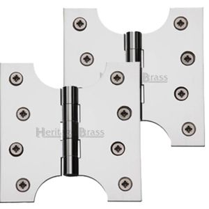 Heritage Brass 4 Inch Parliament Hinges, Polished Chrome  (sold in pairs)