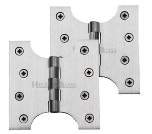 Heritage Brass 4 Inch Parliament Hinges, Satin Chrome  (sold in pairs)
