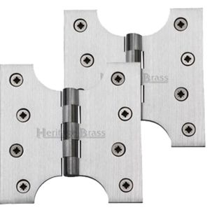 Heritage Brass 4 Inch Parliament Hinges, Satin Chrome (sold in pairs)