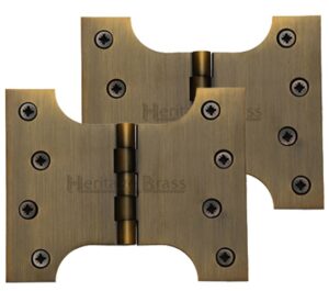 Heritage Brass 5 Inch Parliament Hinges, Antique Brass  (sold in pairs)