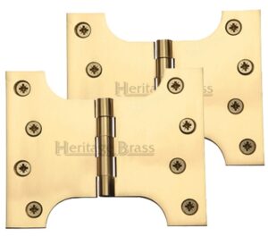 Heritage Brass 5 Inch Parliament Hinges, Polished Brass  (sold in pairs)