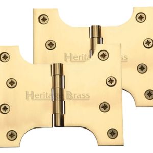 Heritage Brass 5 Inch Parliament Hinges, Polished Brass (sold in pairs)