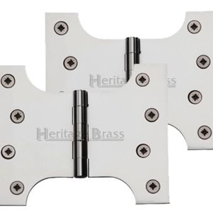 Heritage Brass 5 Inch Parliament Hinges, Polished Chrome (sold in pairs)