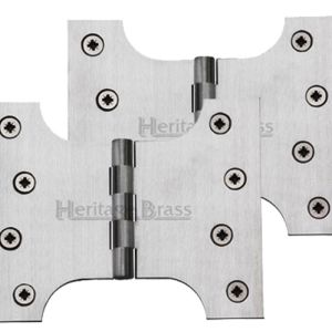 Heritage Brass 5 Inch Parliament Hinges, Satin Chrome (sold in pairs)