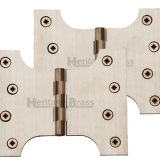 Heritage Brass 5 Inch Parliament Hinges, Satin Nickel  (sold in pairs)