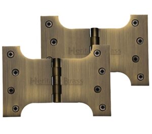 Heritage Brass 6 Inch Parliament Hinges, Antique Brass  (sold in pairs)