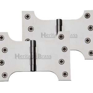 Heritage Brass 6 Inch Parliament Hinges, Polished Chrome (sold in pairs)