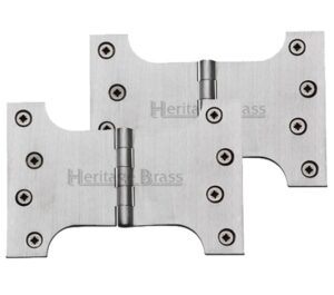 Heritage Brass 6 Inch Parliament Hinges, Satin Chrome  (sold in pairs)