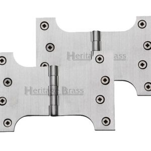 Heritage Brass 6 Inch Parliament Hinges, Satin Chrome (sold in pairs)