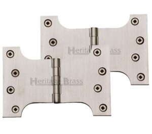 Heritage Brass 6 Inch Parliament Hinges, Satin Nickel (sold in pairs)