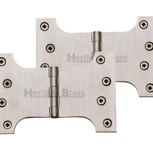 Heritage Brass 6 Inch Parliament Hinges, Satin Nickel (sold in pairs)