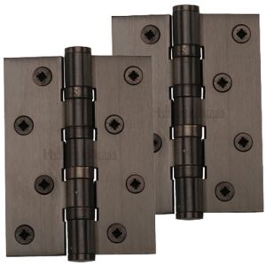 Heritage Brass 4″ x 3″ Ball Bearing (Steel Pin) Hinges, Matt Bronze –   (sold in pairs)