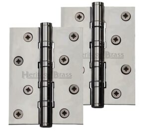Heritage Brass 4" x 3" Ball Bearing (Steel Pin) Hinges, Polished Chrome  (sold in pairs)
