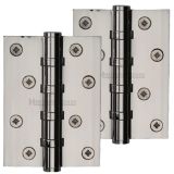 Heritage Brass 4" x 3" Ball Bearing (Steel Pin) Hinges, Polished Nickel(sold in pairs)