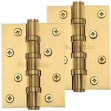 Heritage Brass 4" x 3" Ball Bearing (Steel Pin) Hinges, Satin Brass -   (sold in pairs)
