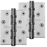 Heritage Brass 4" x 3" Ball Bearing (Steel Pin) Hinges, Satin Chrome -  (sold in pairs)