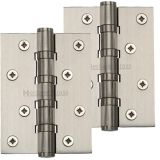 Heritage Brass 4" x 3" Ball Bearing (Steel Pin) Hinges, Satin Nickel (sold in pairs)