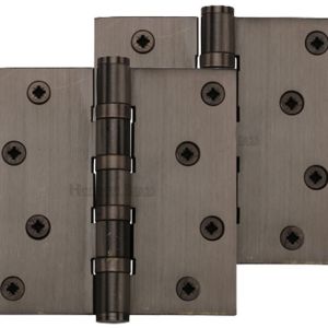 Heritage Brass 4″ x 4″ Ball Bearing (Steel Pin) Hinges, Matt Bronze (sold in pairs)