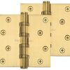 Heritage Brass 4" x 4" Ball Bearing (Steel Pin) Hinges, Satin Brass  (sold in pairs)