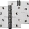 Heritage Brass 4" x 4" Ball Bearing (Steel Pin) Hinges, Satin Chrome - (sold in pairs)