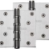 Heritage Brass 4" x 4" Ball Bearing (Steel Pin) Hinges, Satin Chrome -   (sold in pairs)