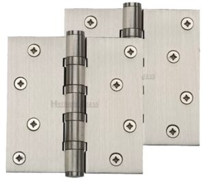 Heritage Brass 4" x 4" Ball Bearing (Steel Pin) Hinges, Satin Nickel -   (sold in pairs)