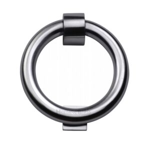 Heritage Brass Ring Door Knocker, Satin Chrome