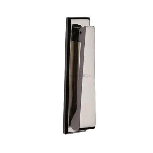 Heritage Brass Contemporary Slim Door Knocker, Polished Nickel