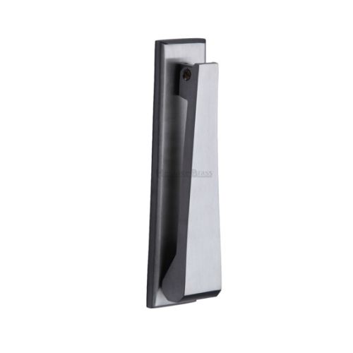 Heritage Brass Contemporary Slim Door Knocker, Satin Chrome