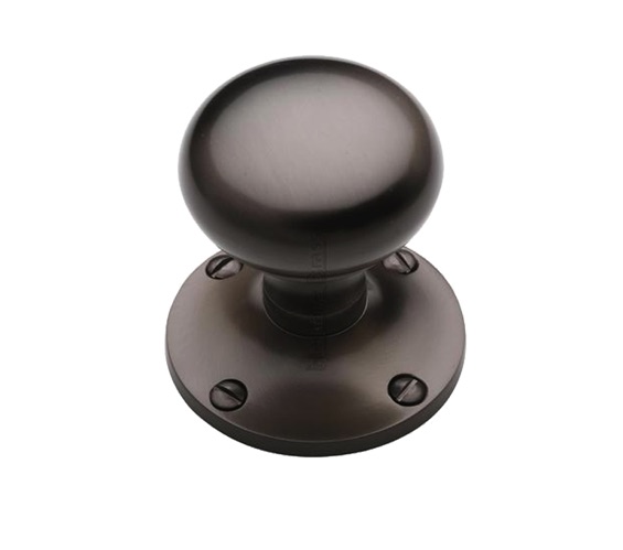Heritage Brass Kensington Mortice Door Knobs, Matt Bronze (sold in pairs)