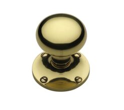 Heritage Brass Kensington Mortice Door Knobs, Polished Brass -  (sold in pairs)