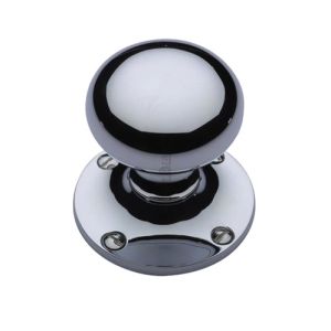 Heritage Brass Kensington Mortice Door Knobs, Polished Chrome  (sold in pairs)