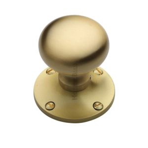 Heritage Brass Kensington Mortice Door Knobs, Satin Brass (sold in pairs)