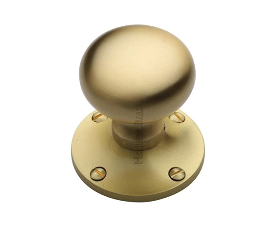 Heritage Brass Kensington Mortice Door Knobs, Satin Brass (sold in pairs)